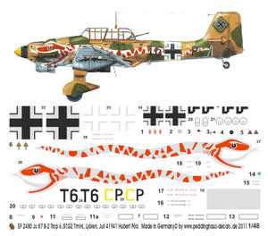 Peddinghaus 2480 1:48 Ju 87B-2 Trop 6./ST.G 2 Timini, Lybien, 1941 (na zamowienie/for order) - 2824113275