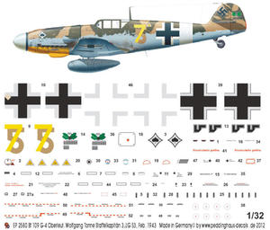 Peddinghaus 2580 1:32 Bf 109 G-4 Oberleutnant Wolfgang Tonne (na zamowienie/for order) - 2824113276