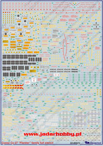 Begemot 32-002 Sukhoi Su-27 stencil (1:32) - 2824112626