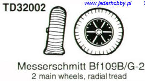 True Details 32002 Bf-109B/G2 Wheel Set, Radial Tread (1/32) - 2824113441