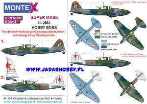 Montex K32245 IL-2M3 (Hobby Boss) (1/32) SUPER MASK - 2824113559