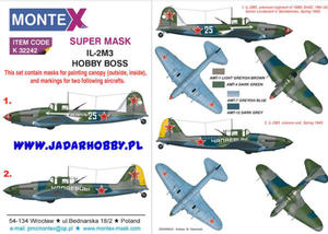 Montex K32242 IL-2M3 (Hobby Boss) (1/32) SUPER MASK - 2824113564