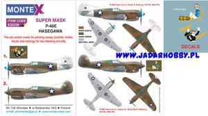 Montex K32238 P-40E (Hasegawa) (1/32) SUPER MASK - 2824113566