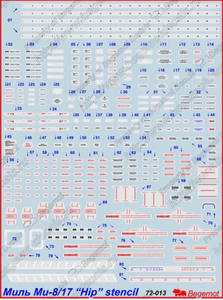 Begemot 72-013 Mil Mi-8/17 stencil (1:72) - 2824113668