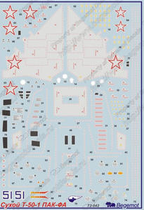 Begemot 72-042 Sukhoi T-50-1 PAK-FA (1:72) - 2824113673