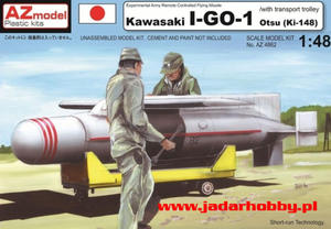 AZ model AZ 4862 Kawasaki I-GO-1 Otsu (Ki-149) with transport trolley (1/48) - 2824113799