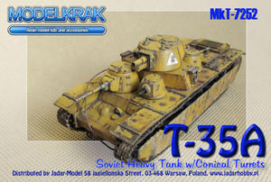 Modelkrak MkT-7252 T-35A model 1939 ze stokowymi wieami (1/72)