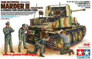 Tamiya 89751 - Marder III w/German Tank Maintenance Crew (1/35)