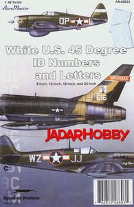 AeroMaster AN48803 White US 45 Degree ID Numbers and Letters (1/48) - 2824113984