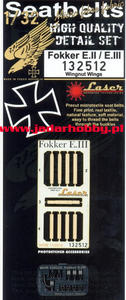 HGW 132512 Fokker E.II/E.III - Seatbelts (1/32) - 2824114097