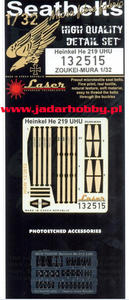 HGW 132515 Heinkel He219 UHU Seatbelts (1/32) - 2824114100