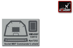 Armory AR PE7252 Soviet MBT commander's turret shield for T-64, T-72, T-80 MBTs (1/72) - 2824099142