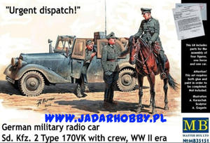 MB 35151 German military radio car, Sd.Kfz.2 Type 170VK with crew (1:35) - 2824114259