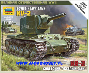 Zvezda 6202 KV-2 Heavy Soviet Tank (1/100) - 2824114350