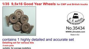 LZ Models 35434 9.5x16 Good Year Wheels for CMP and British Trucks (1/35) - 2824114587