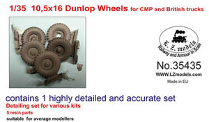 LZ Models 35435 10.5x16 Dunlop Wheels for CMP and British Trucks (1/35) - 2824114589