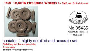 LZ Models 35436 10.5x16 Firestone Wheels for CMP and British Trucks (1/35) - 2824114591
