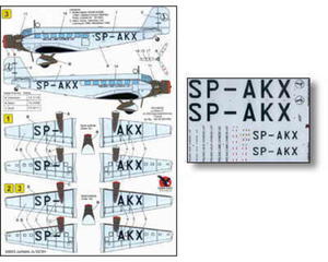 Techmod 72114 - Junkers Ju-52 PLL Lot (kalkomania 1/72) - 2824099260