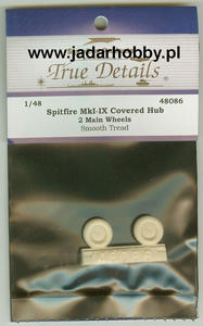 True Details 48086 Spitfire Mk.I-IX Covered Hub, Smooth Tread (1/48) - 2824099419