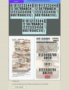 Echelon D356022 US Army OIF Battleboard Alphanumberics (Part 1) - 2824099809