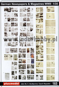 Plus Model 165 - Niemieckie gazety i magazyny - II wojna (1/35) - 2824099891