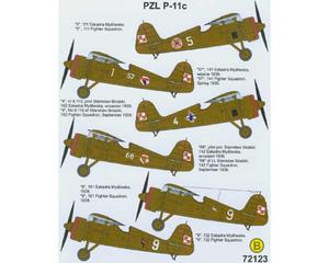 Techmod 72123 - PZL P-11c (decal 1/72) - 2824100517