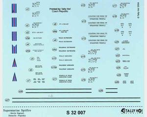 Tally Ho! S32007 - Spitfire (Silnik Merlin) - napisy (kalka 1/32 - 2824101154