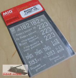 MIG MW3216 - Oznaczenia T-34/85 (Dry Transfers 1/35) - 2824101092
