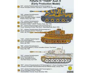 Techmod 35008 - Tiger I Ausf.E (early) (kalka 1/35) - 2824101645