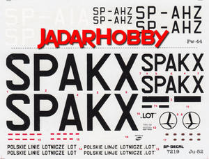 SP-Decal 7219 Ju-52/3M, Fw-44 (1:72) - 2824101721