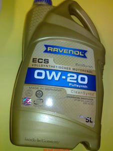 olej Ravenol 0W-20 ECS 5l Ford WSS-M2C947-A, GM 6094M, Honda/Acura HTO-6, Chrysler MS-6395 - 2840676628