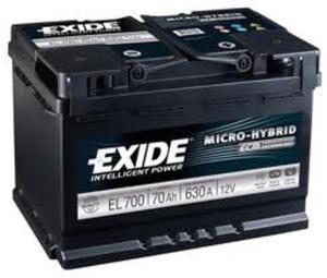 AKUMULATOR EXIDE EL700 70Ah 630A START STOP MICRO-HYBRID ECM WROCLAW - 2833362032