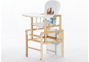 Drewniane sosnowe krzeseko do karmienia dla dziecka ANTO ARKA DREWEX