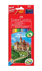 Kredki owkowe 12 kolorw z temperwka Faber Castell - 2858921881
