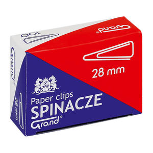 Spinacz biurowy do papieru trjktny 28 metalowy Grand - 2858922010