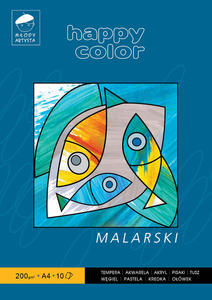 Blok malarski A4 200g 10k Happy-Color - 2858922058