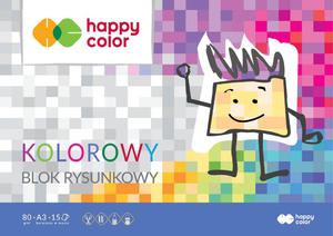 Blok rysunkowy A3 15k kolor Happy-Color - 2858922059