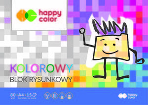 Blok rysunkowy A4 15k kolor Happy-Color - 2858922061