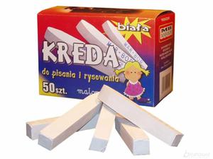 Kreda do tablicy szkolna 50 lasek biaa B4 - 2858922663