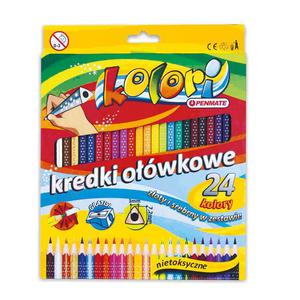 Kredki owkowe 24 kolorw z temperwk Penmate - 2858922860