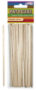 Patyczki cienkie drewniane 190mm 6mm 1,3mm - 2858923662