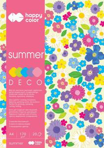 Blok Deco A4 170g 20 arkuszy Summer Letnie kolory - 2858923717