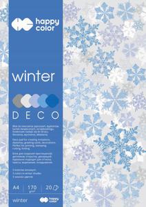 Blok Deco A4 170g 20 arkuszy Winter zimowe kolory - 2858923719