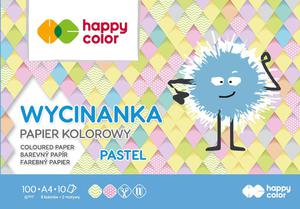 Zeszyt papierw kolorowych wycinanka A4 10K 100g Happy Pastel - 2858923722