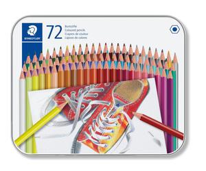 Kredki owkowe szecioktne Staedtler 72 kolory w metalowym pudeku prezent - 2858923747