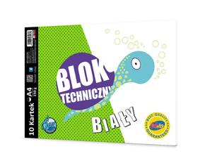 Blok techniczny tani A4 10 arkuszy 150g - 2858923832