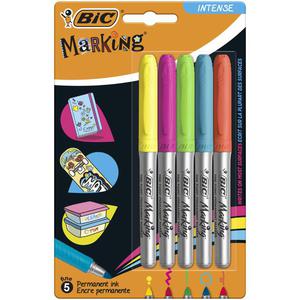 Markery permanentne intensywne intense Bic 5 sztuk - 2858923913