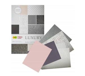 Blok A4 effect Luxury Silver Happy Color brokatowy dekoracyjny 10 kartek - 2858923969