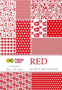 Blok z motywami A4 Red Happy Color 15 kartek dla kreatywnych - 2858923986