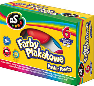 Farby plakatowe Astra AS 6 kolorw 20ml - 2858924045